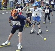 Auch die Jüngsten können schon Rollski laufen, hier beim Liebertwolkwitzer Skiroller- und Inliner-Lauf 2003.